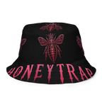 Honeytrap Bee Court Reversible Bucket Hat - Black outside front