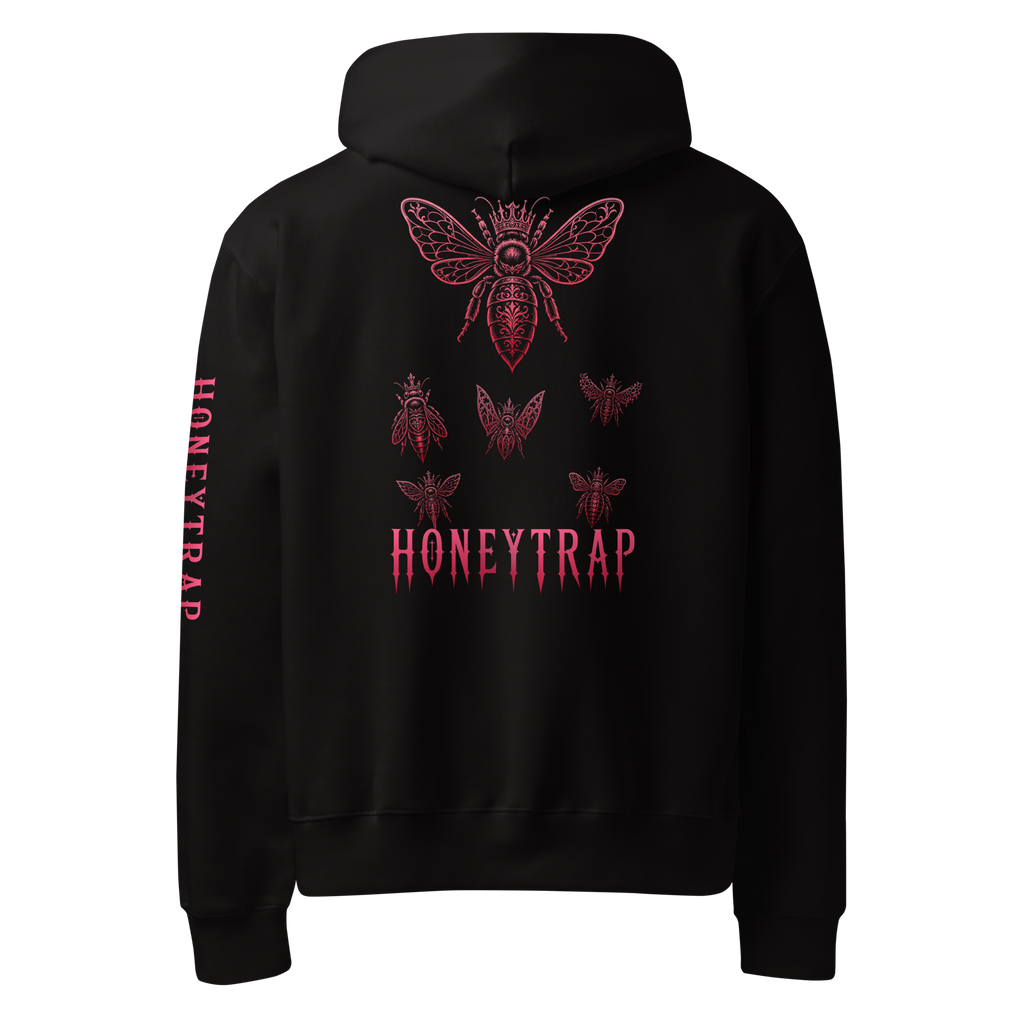 Honeytrap Bee Court Oversized Hoodie - Black back
