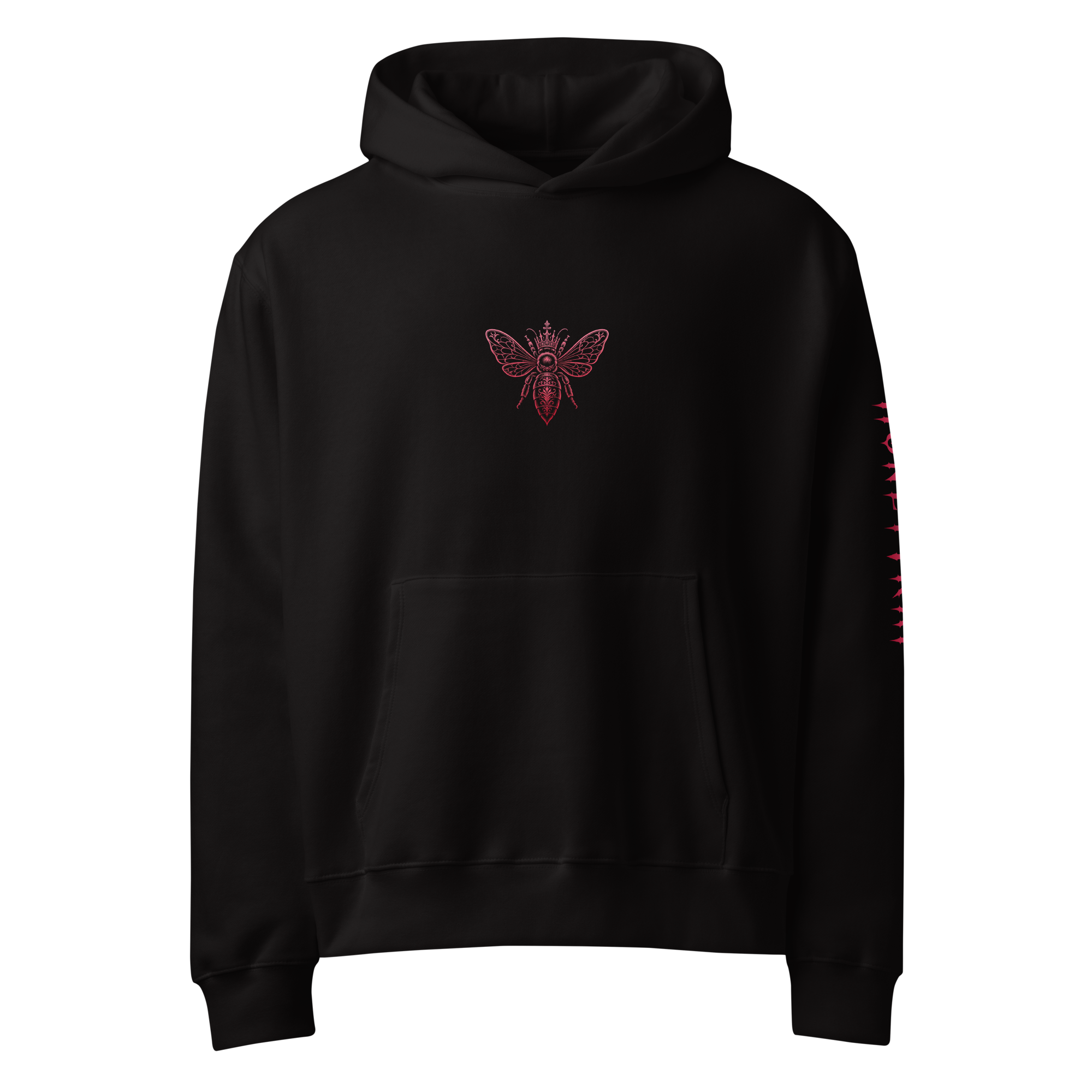 Honeytrap Bee Court Oversized Hoodie - Black left sleeve