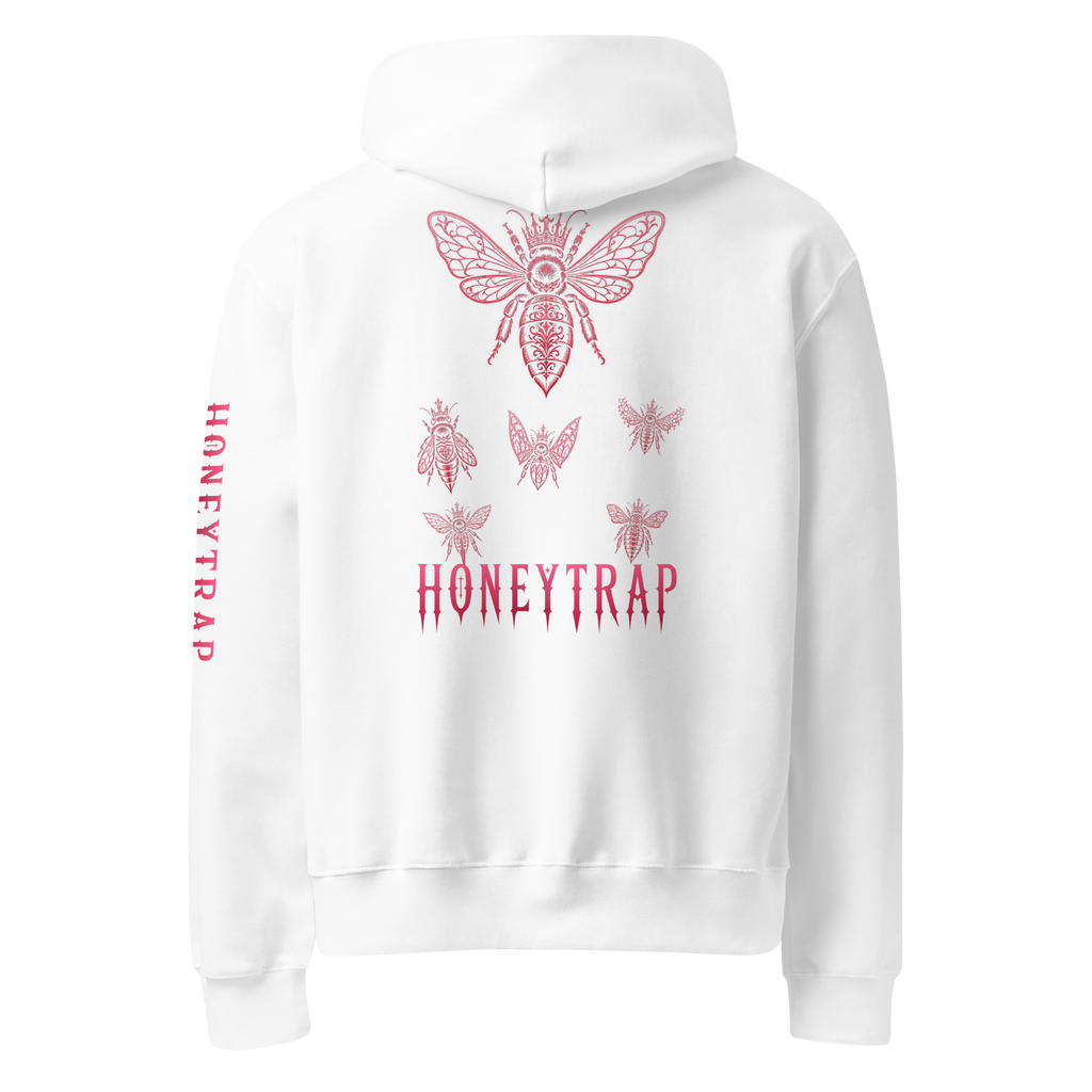 Honeytrap Bee Court Oversized Hoodie - White back