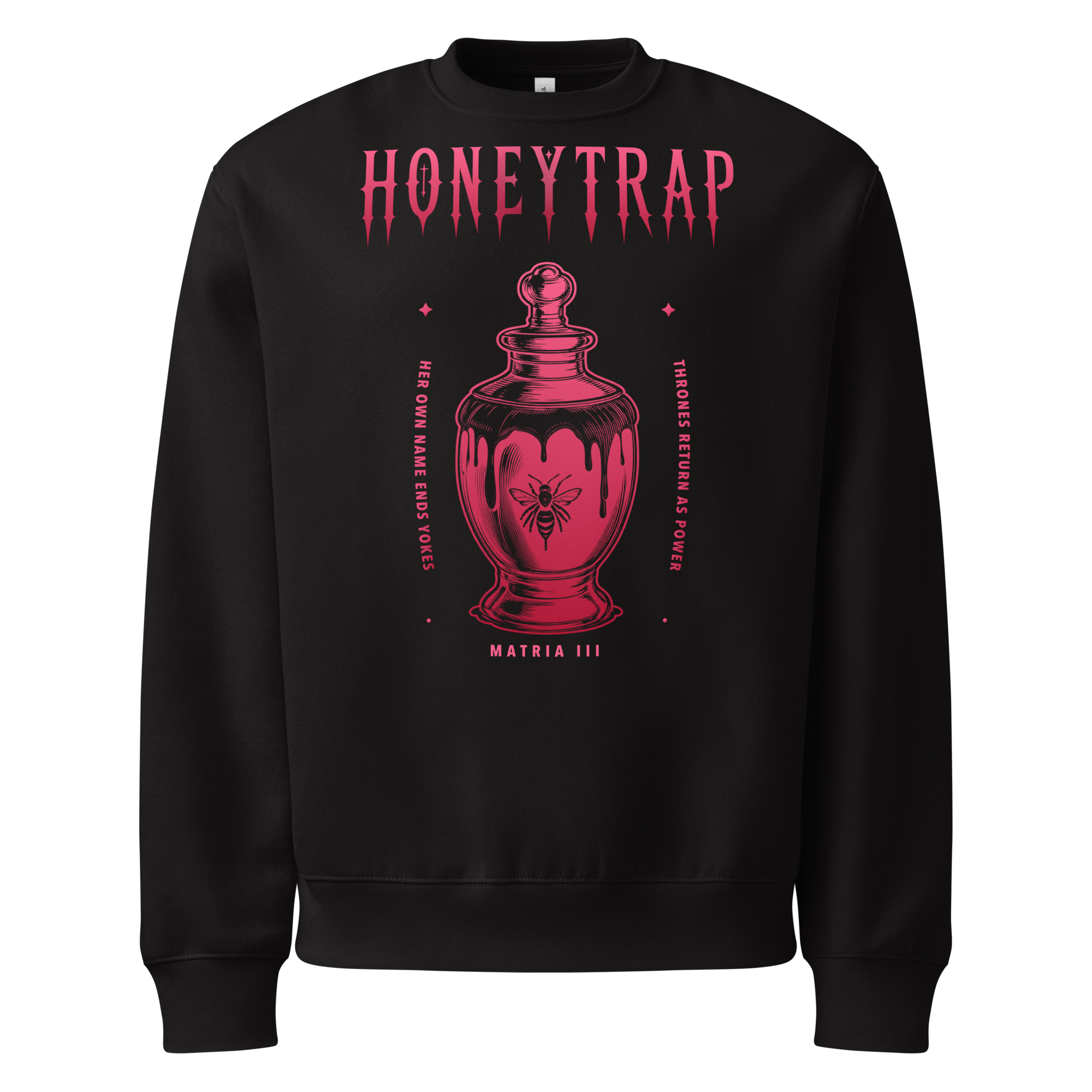 Honeytrap Honey Jar Crewneck - Black front