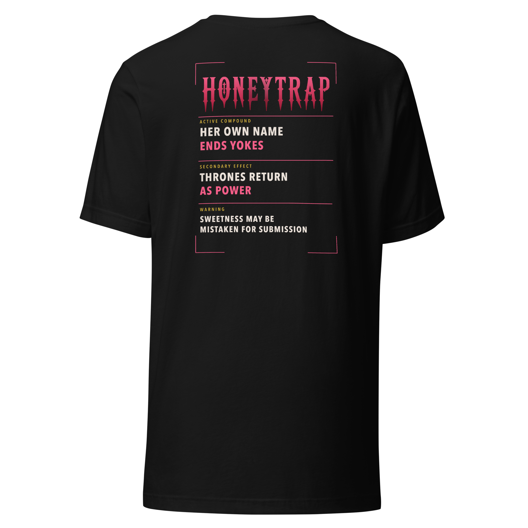Honeytrap Poison Label Tee - Black back