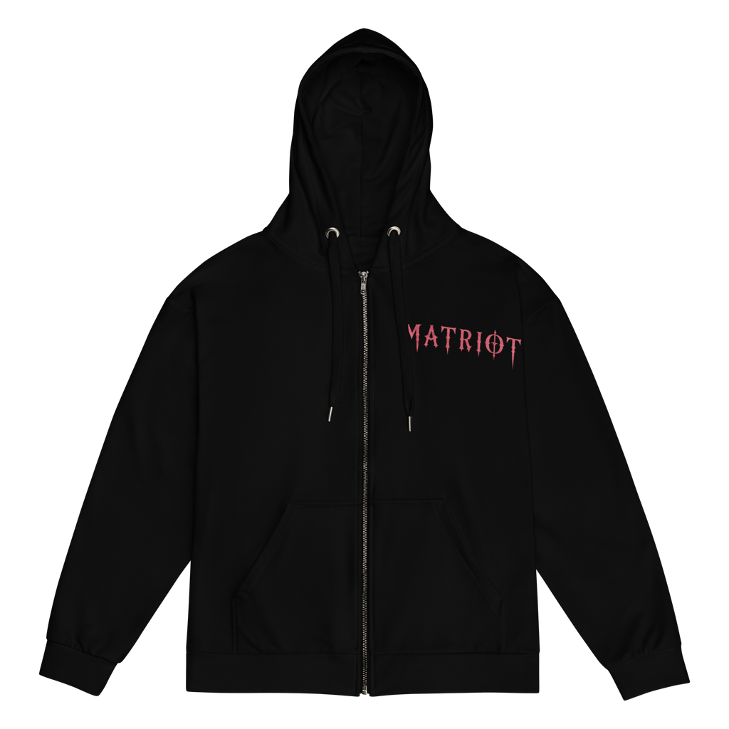 MATRIOT Zip Ritual Hoodie - Black hood detail