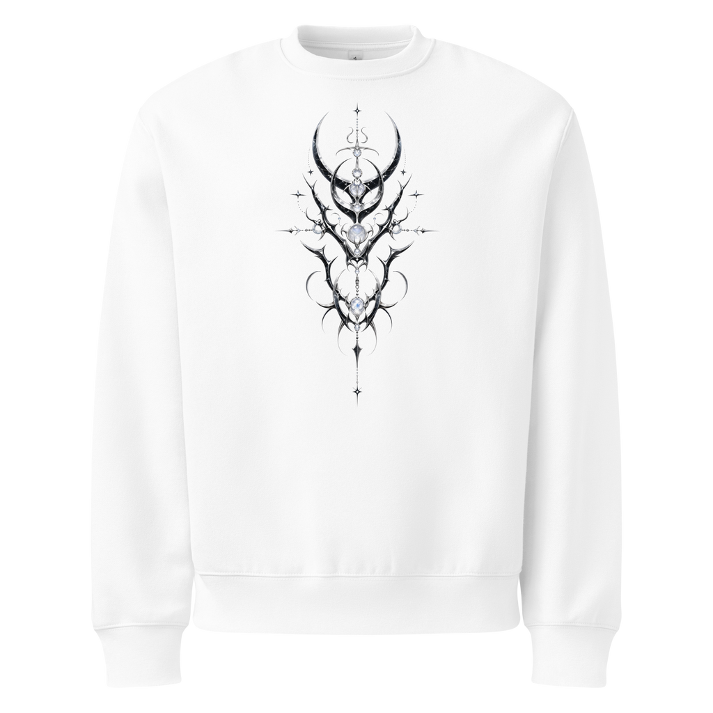 Moonstone Thorn Sweatshirt - Design I White