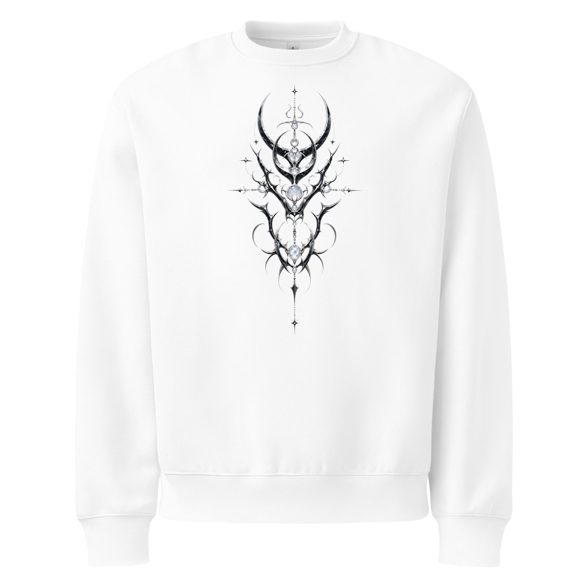 Moonstone Thorn Sweatshirt - Design I White