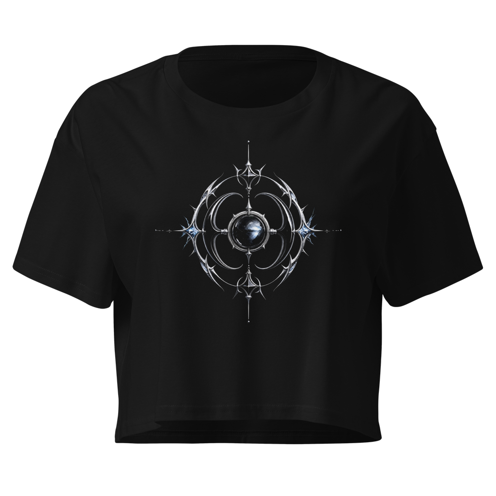 Moonstone Thorn Crop Top - Design III Black