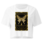 Trading Card Crop Top - White
