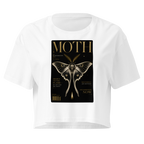 Magazine Cover Crop Top - White