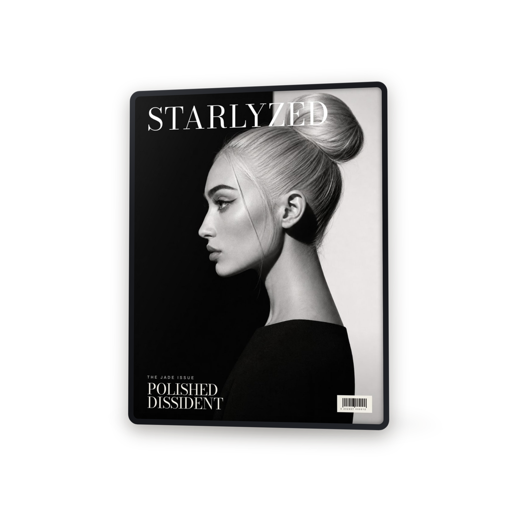 My Chart, My Style, the 28 page issue open on a tablet, showing the cover of a sample issue