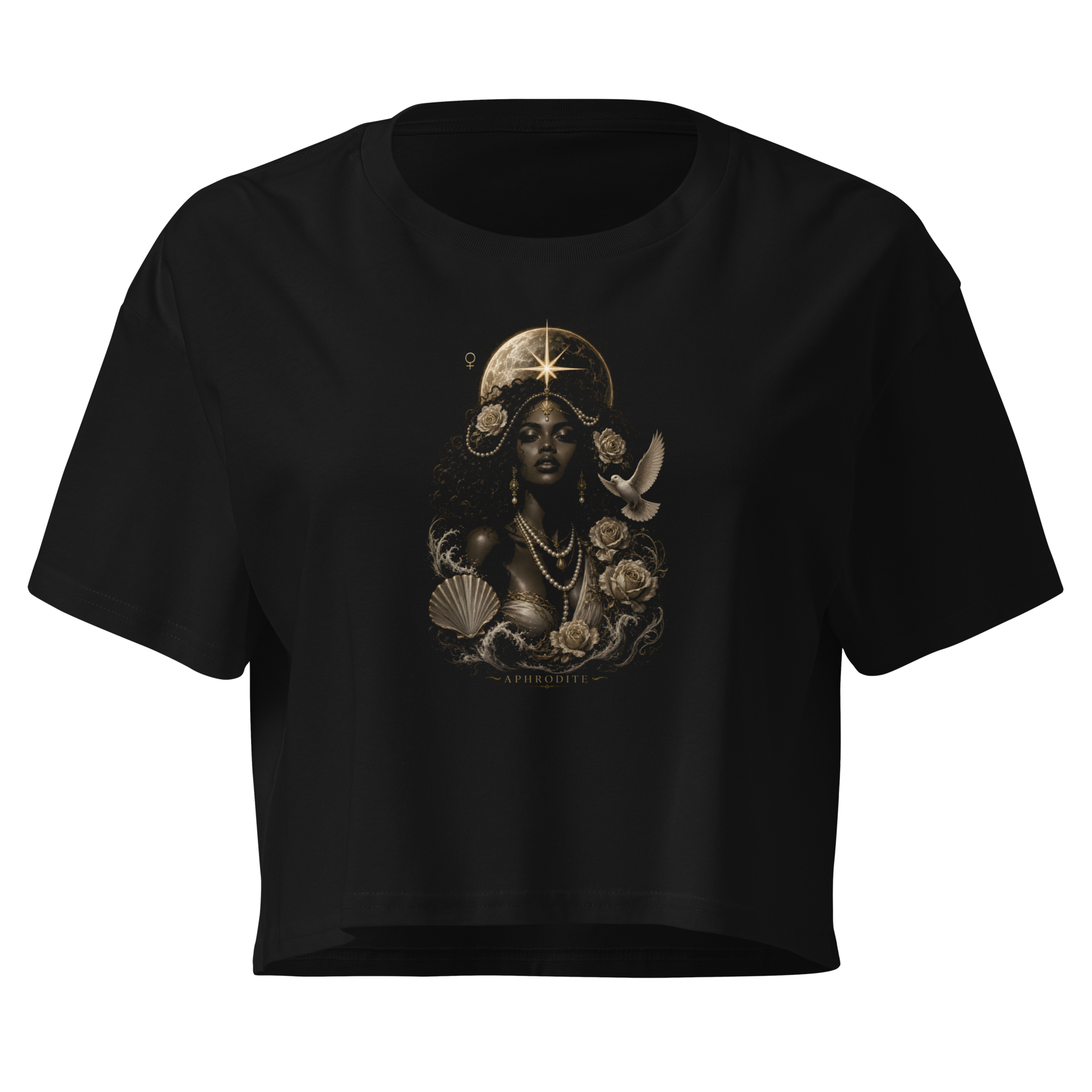 Aphrodite — The Seductress Crop Top - Black