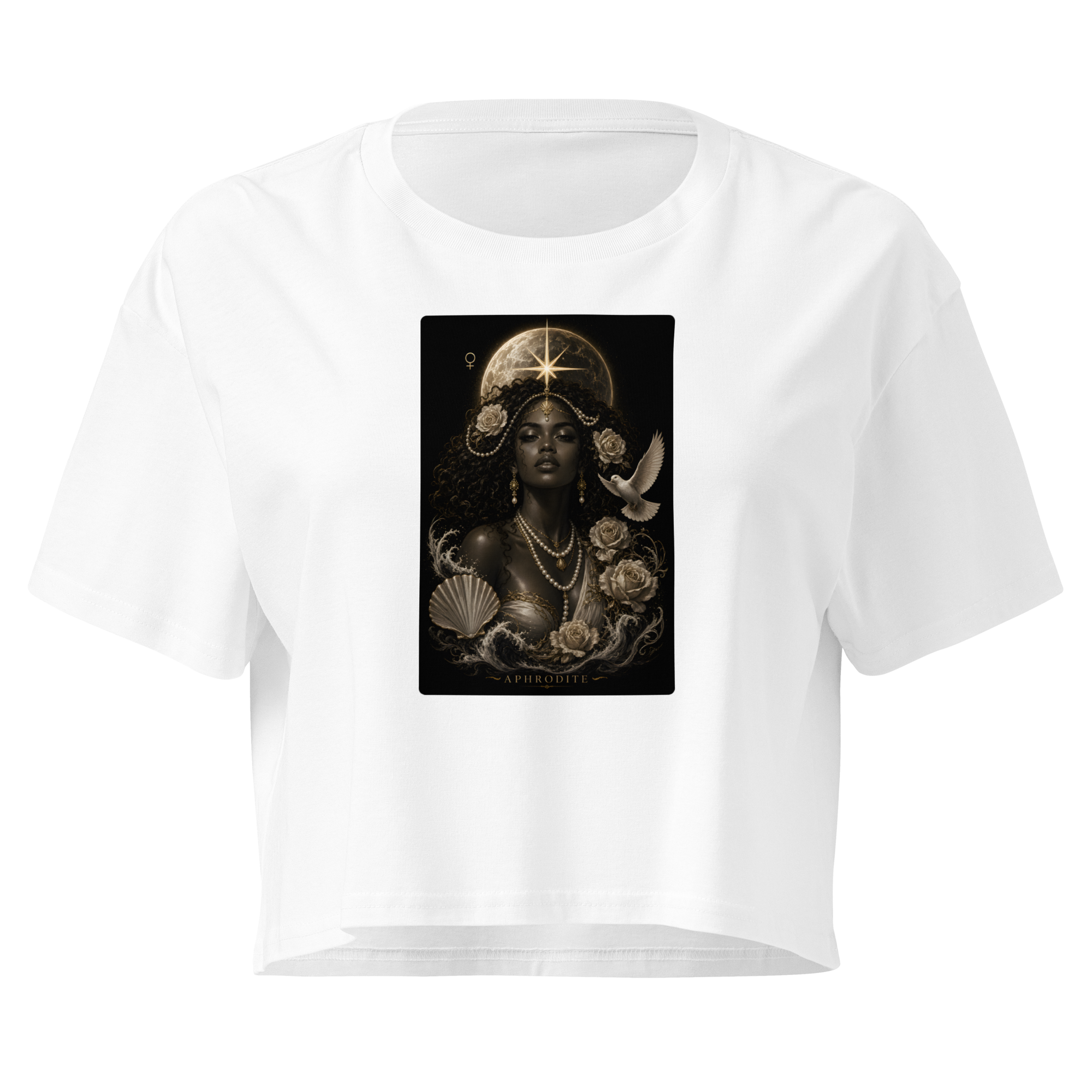 Aphrodite — The Seductress Crop Top - White