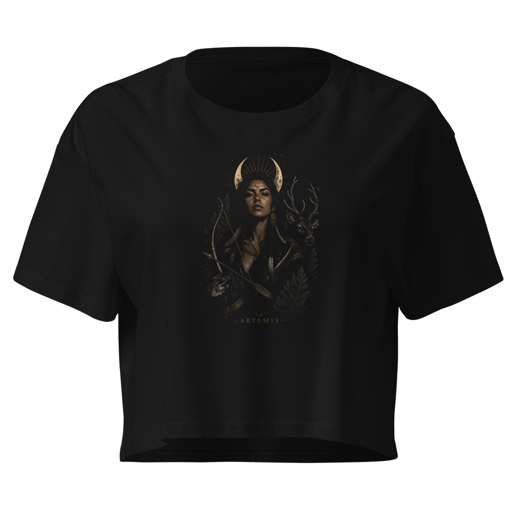 Artemis — The Huntress Crop Top - Black