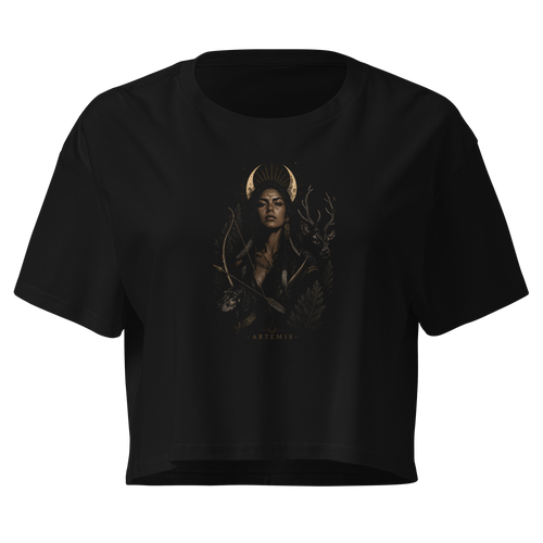 Artemis — The Huntress Crop Top - Black