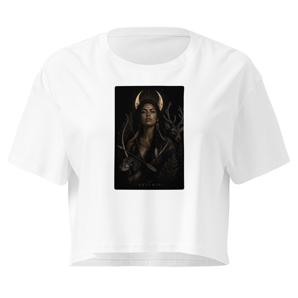 Artemis — The Huntress Crop Top - White