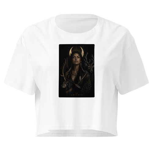 Artemis — The Huntress Crop Top - White