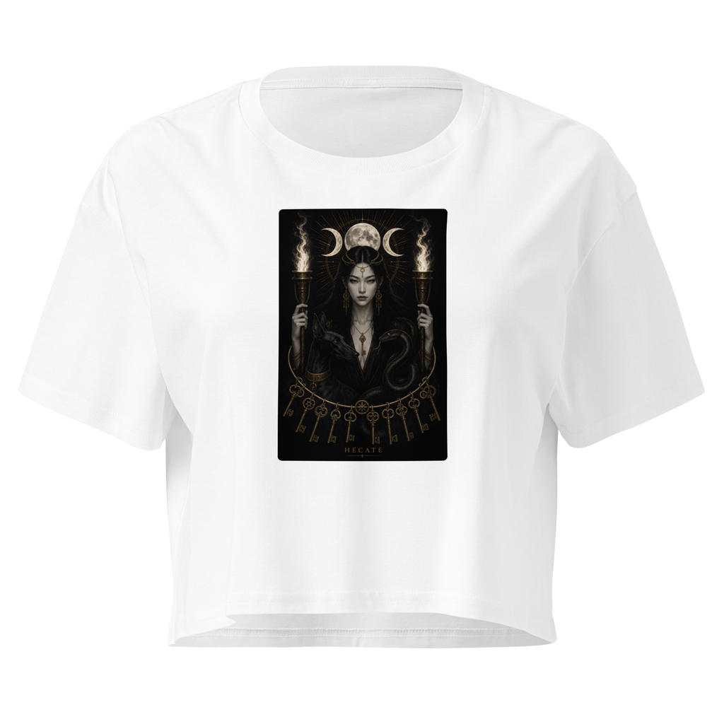 Hecate — The Witch Crop Top - White