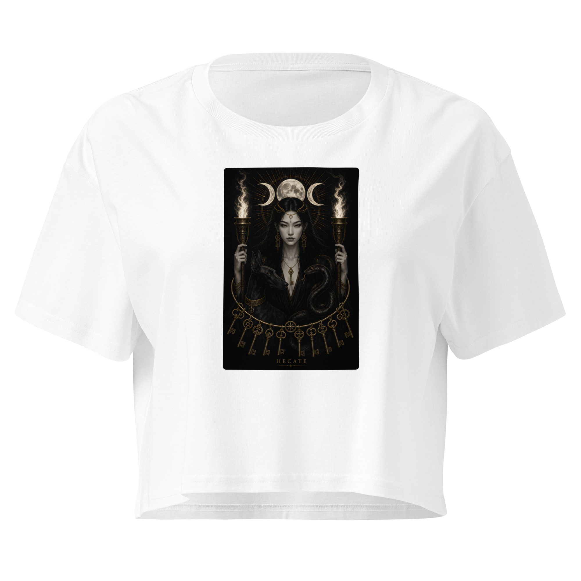 Hecate — The Witch Crop Top - White