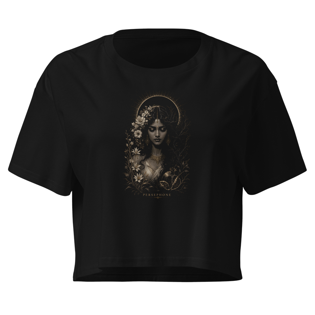 Persephone — The Dark Queen Crop Top - Black