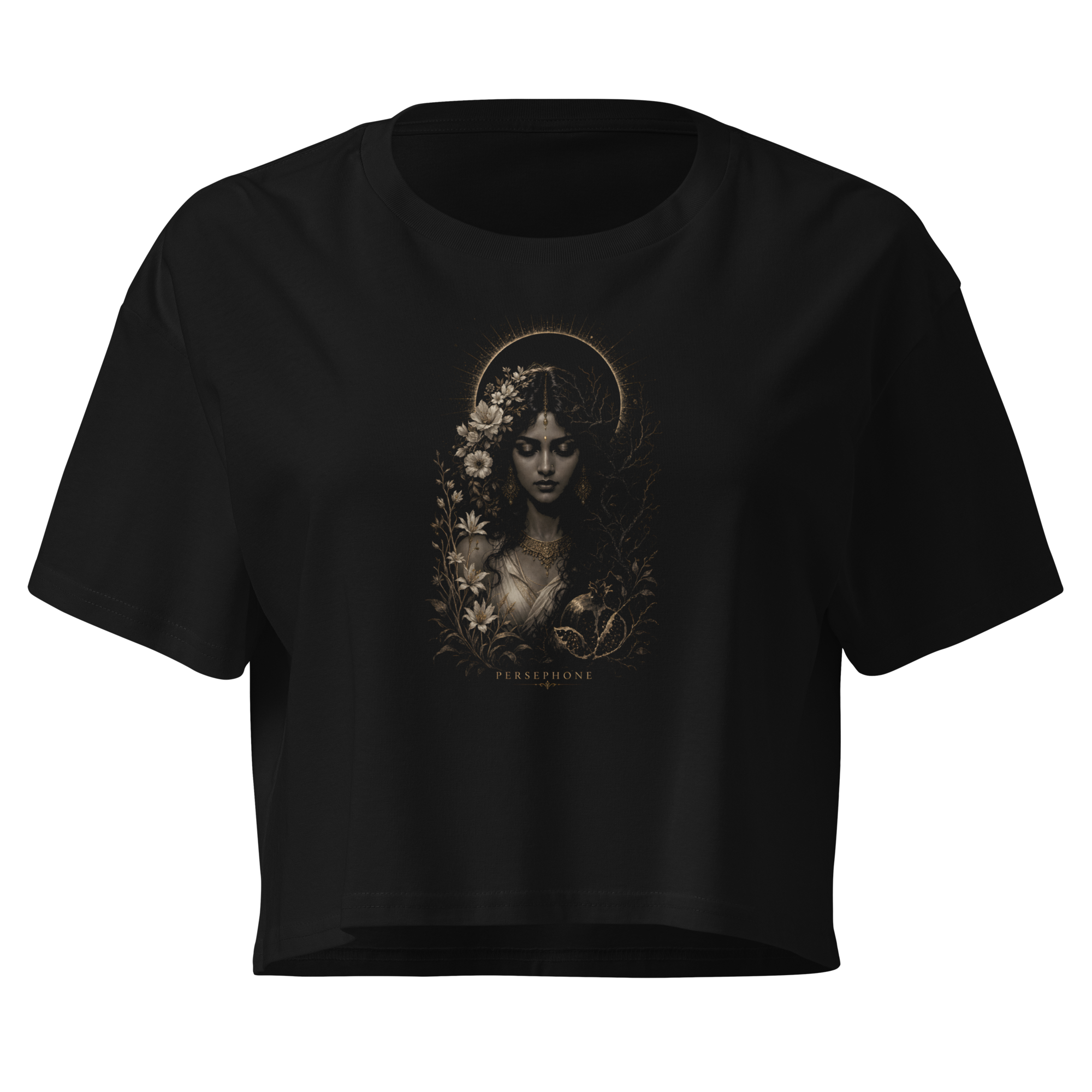 Persephone — The Dark Queen Crop Top - Black