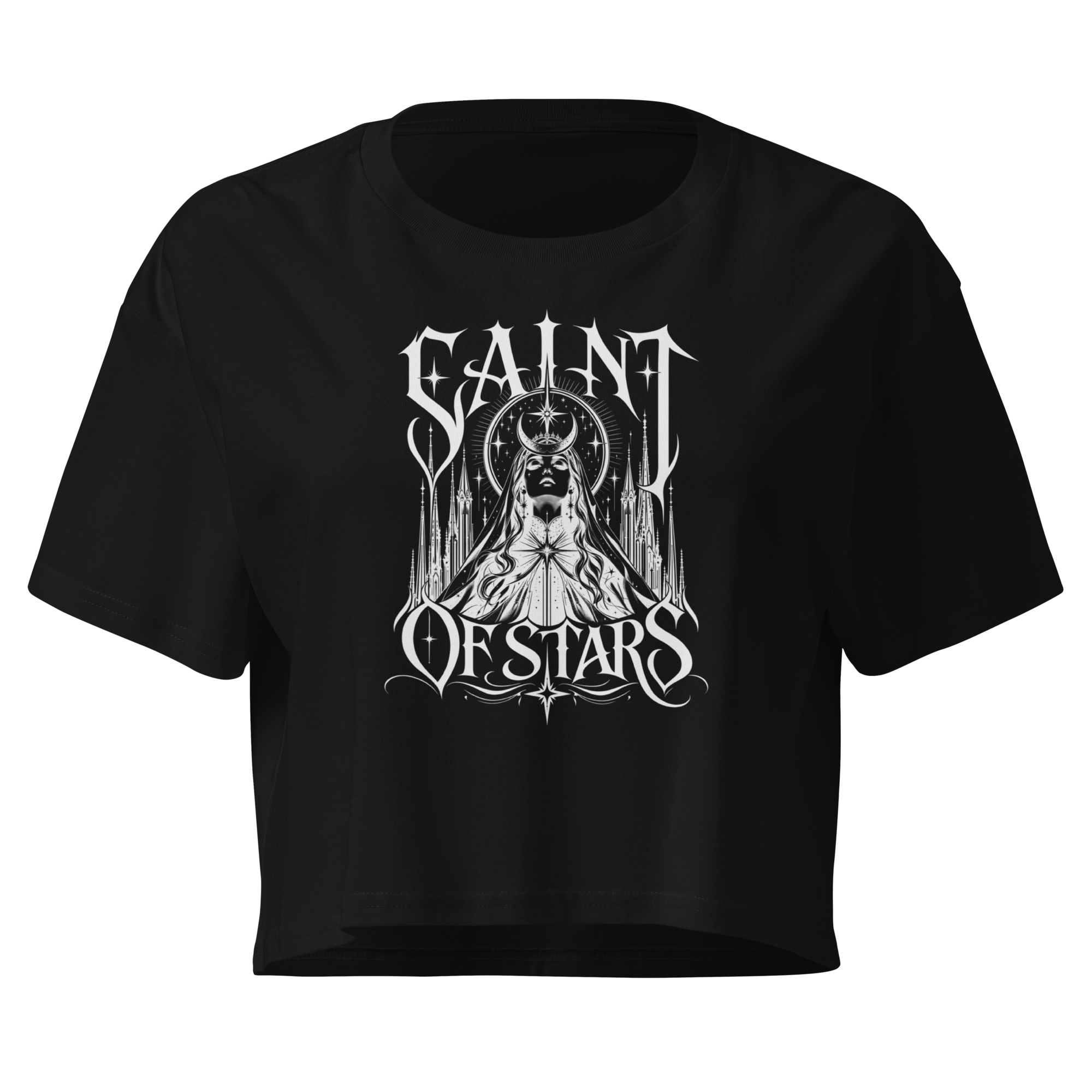 Saint of Stars Crop Top - Design I Black