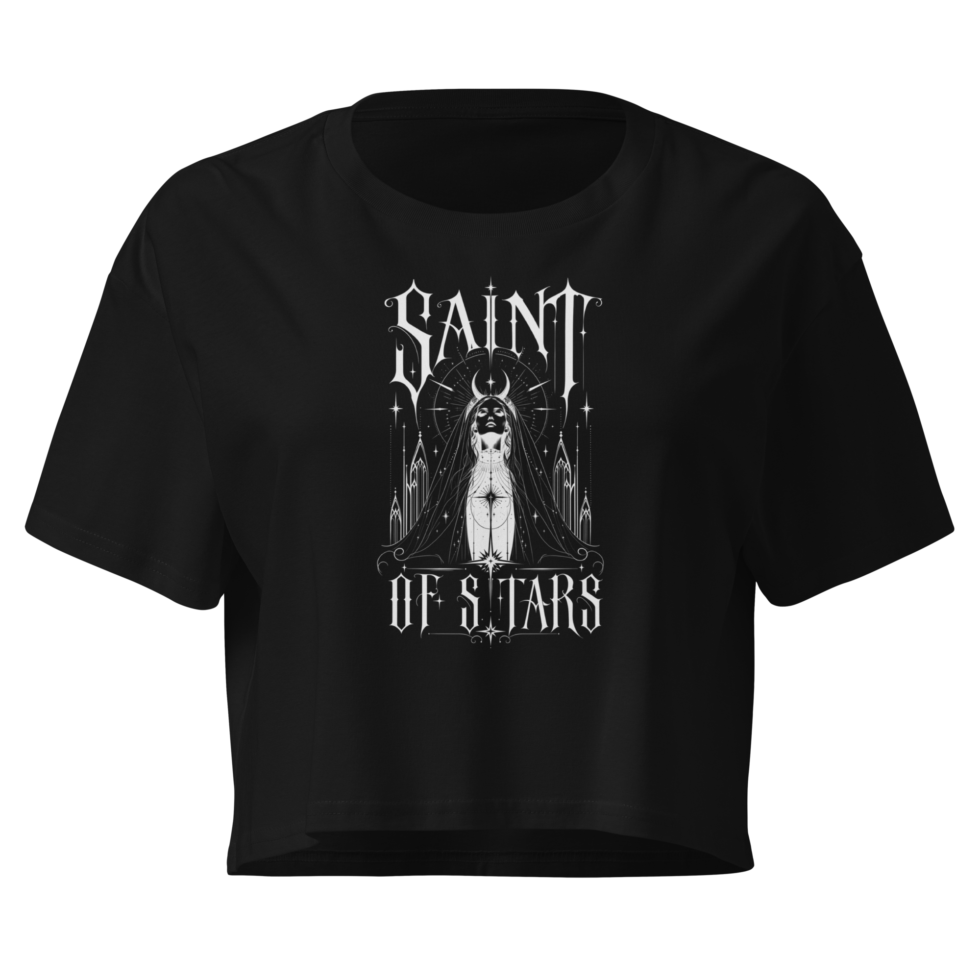 Saint of Stars Crop Top - Design II Black