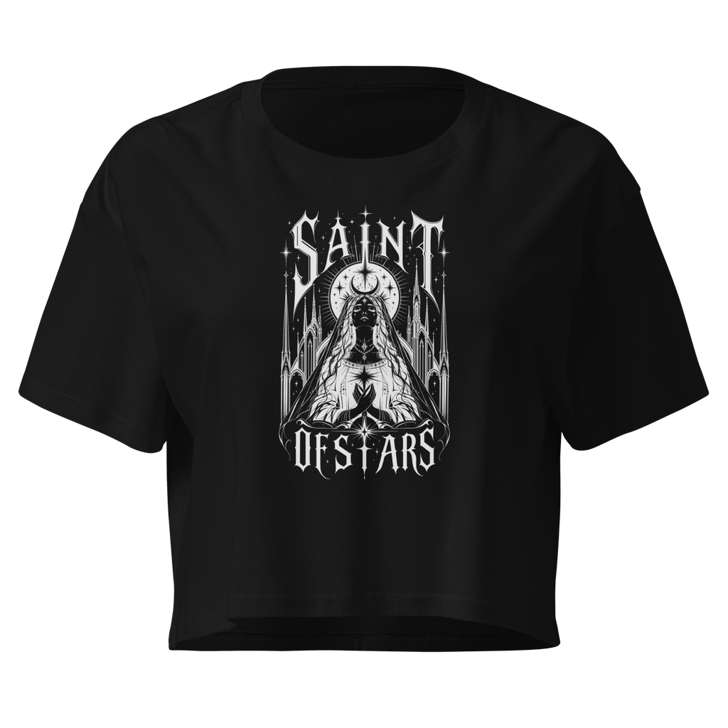 Saint of Stars Crop Top - Design III Black