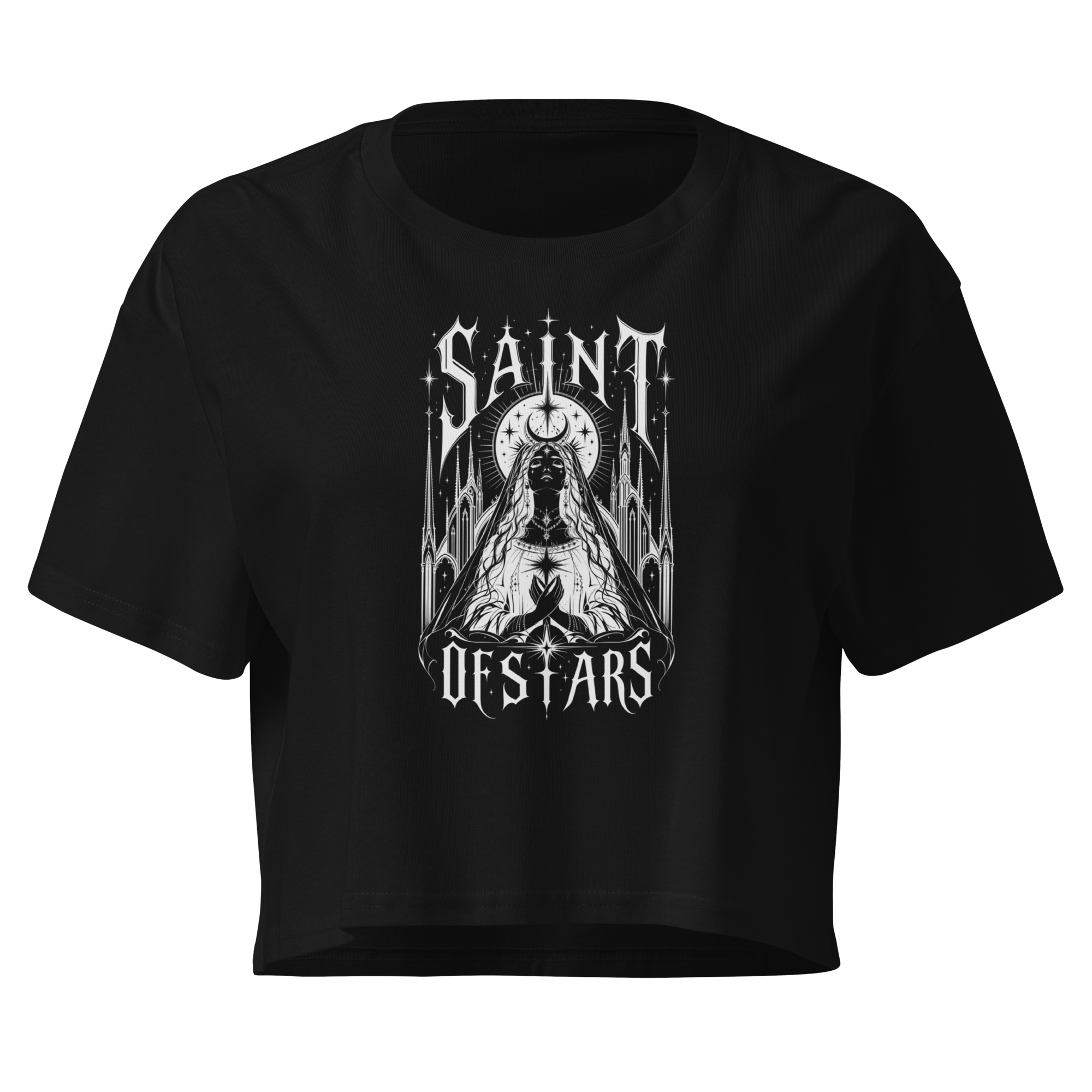 Saint of Stars Crop Top - Design III Black