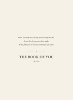 The Book of You — the opening page.