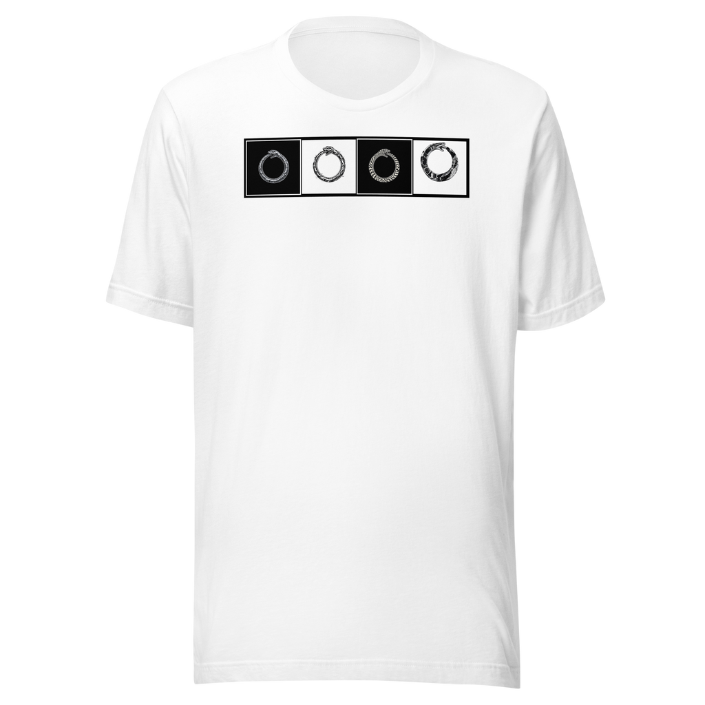 Ouroboros Checkerboard (hero band) Tee - White