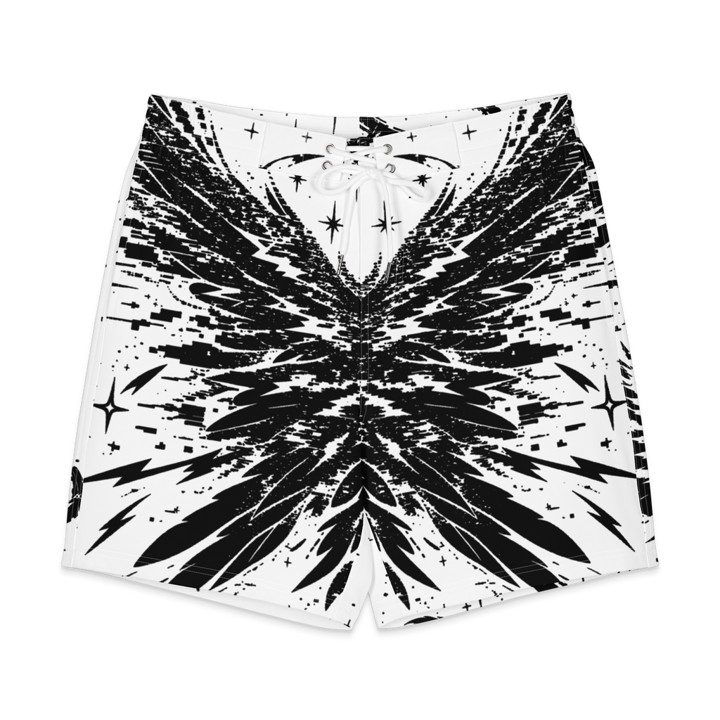 Angel Static Board Shorts - pocket
