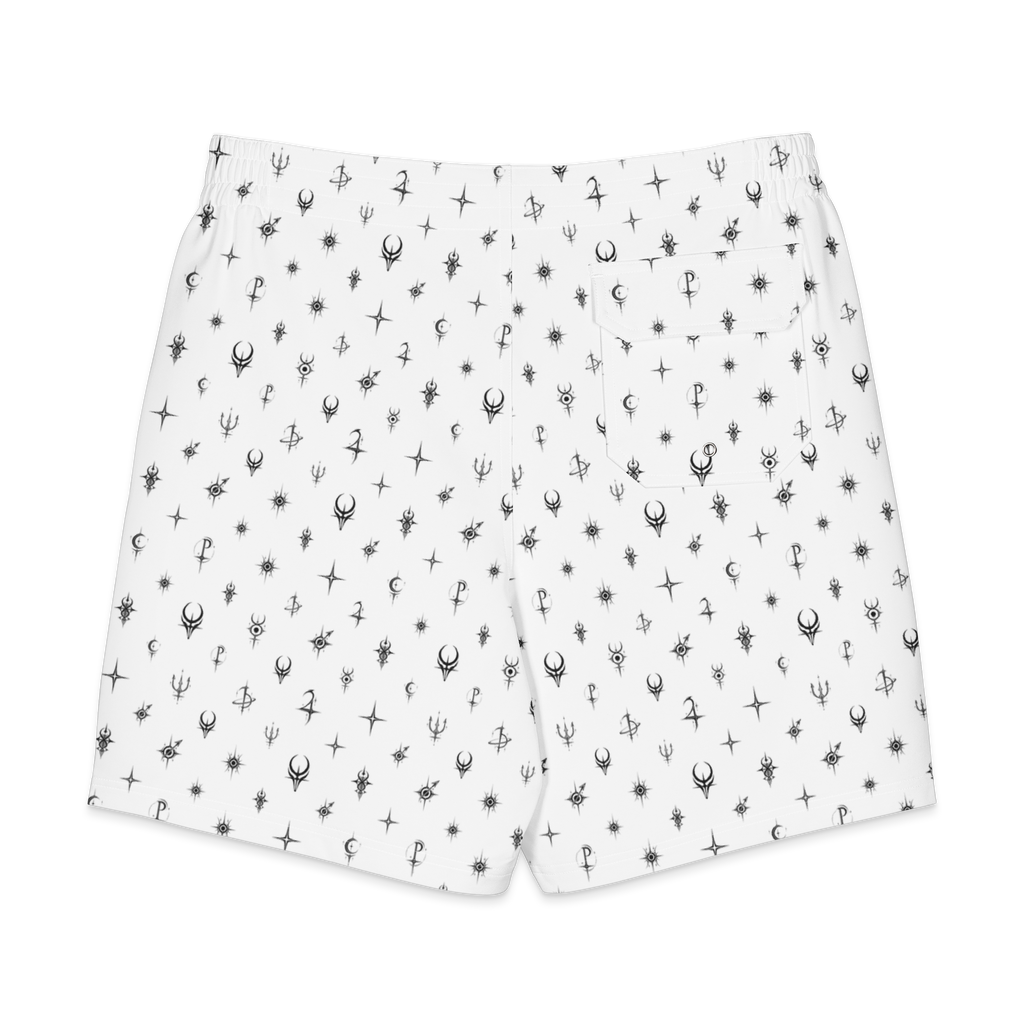 Cosmic Monogram Board Shorts - back