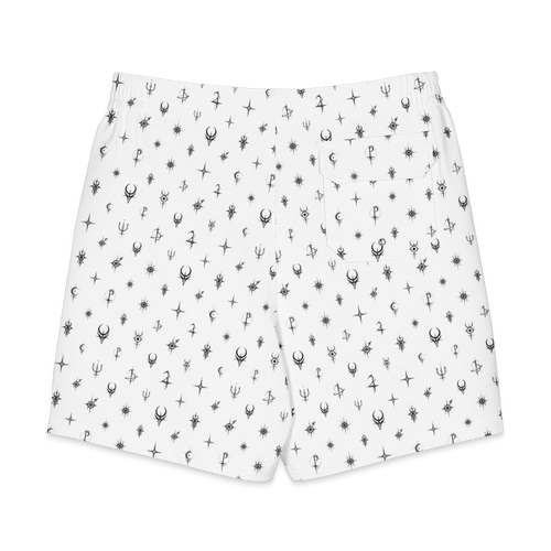 Cosmic Monogram Board Shorts - back