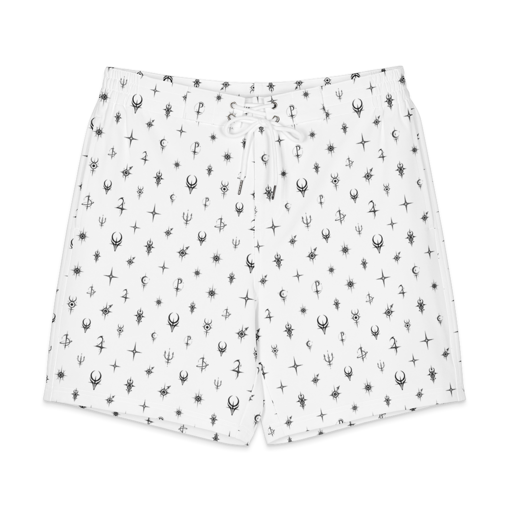 Cosmic Monogram Board Shorts - front