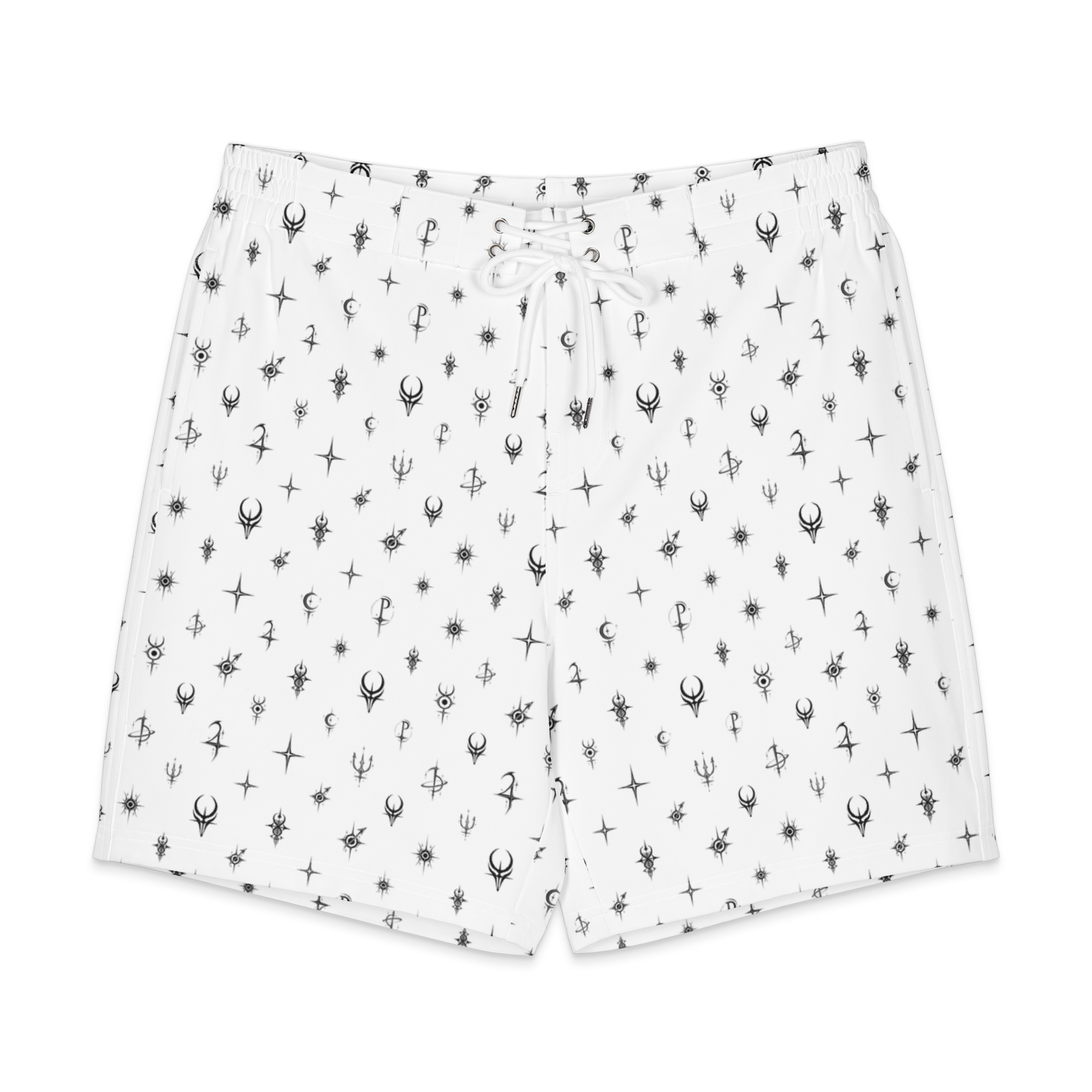 Cosmic Monogram Board Shorts - front
