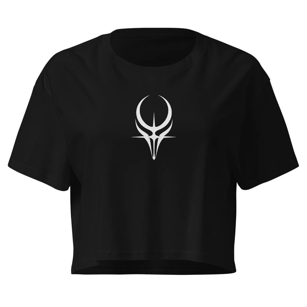 Horns Sigil Crop Top - Black