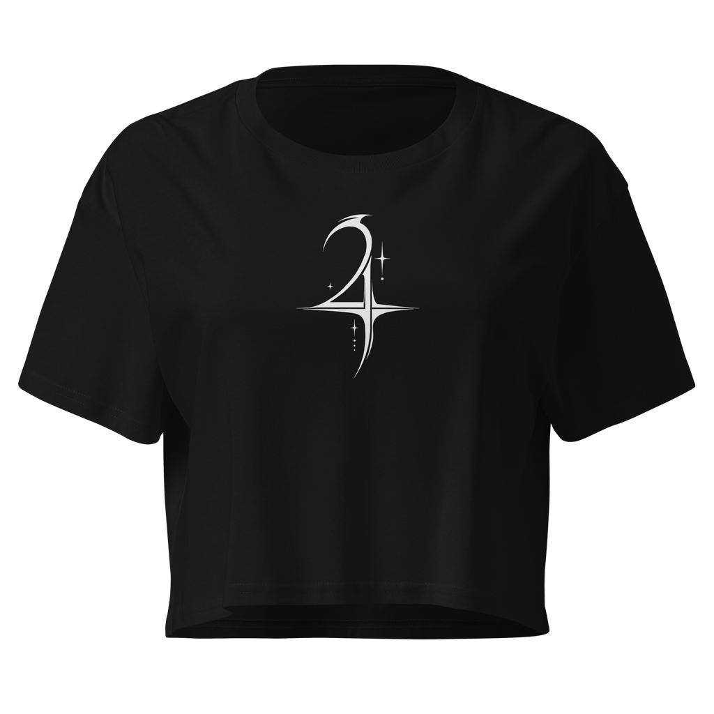 Jupiter Sigil Crop Top - Black