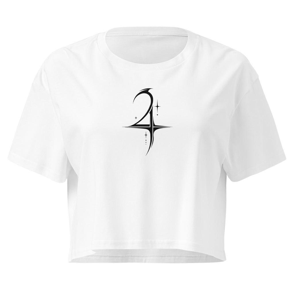 Jupiter Sigil Crop Top - White