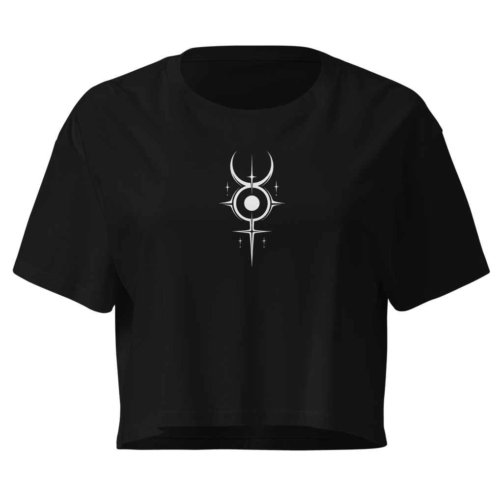 Mercury Sigil Crop Top - Black
