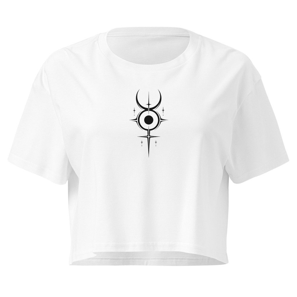 Mercury Sigil Crop Top - White