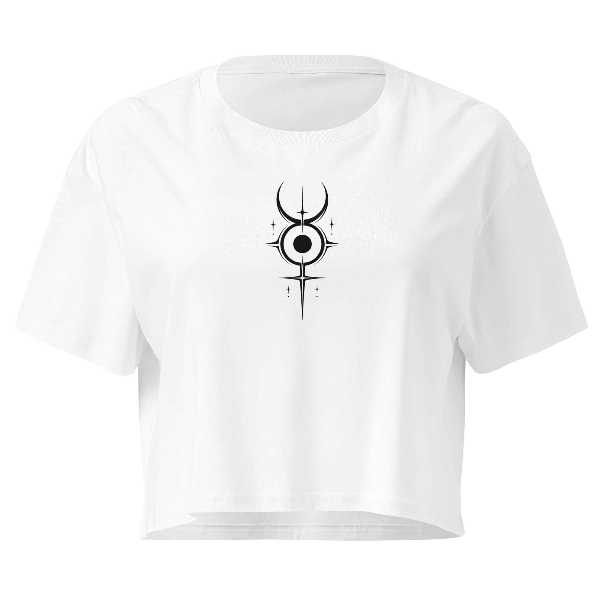 Mercury Sigil Crop Top - White