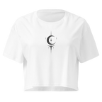 Moon Sigil Crop Top - White