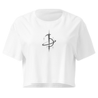 Saturn Sigil Crop Top - White