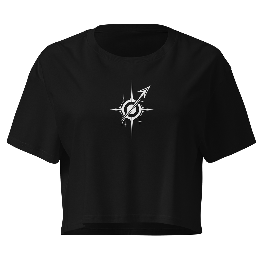 Shooting Star Sigil Crop Top - Black
