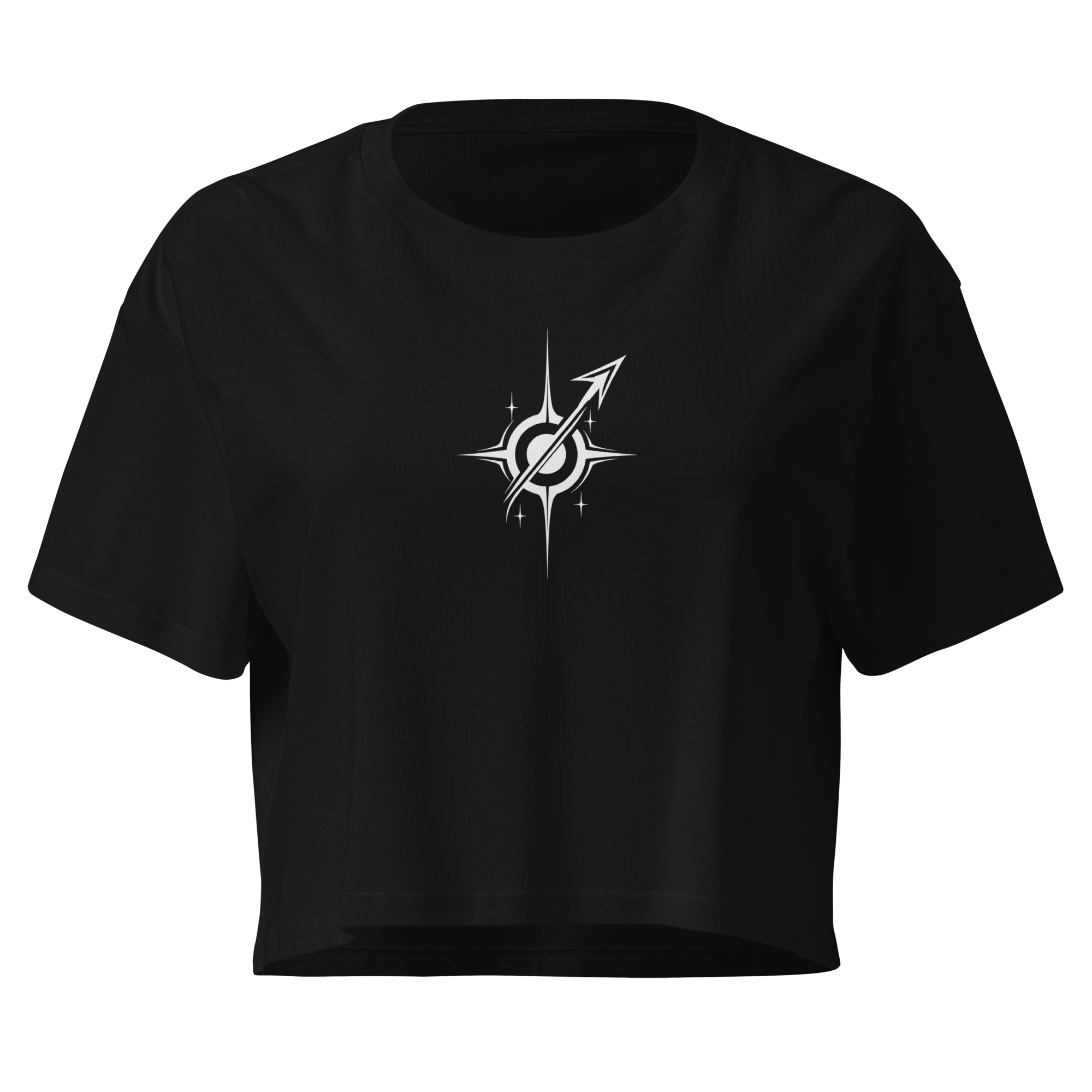 Shooting Star Sigil Crop Top - Black
