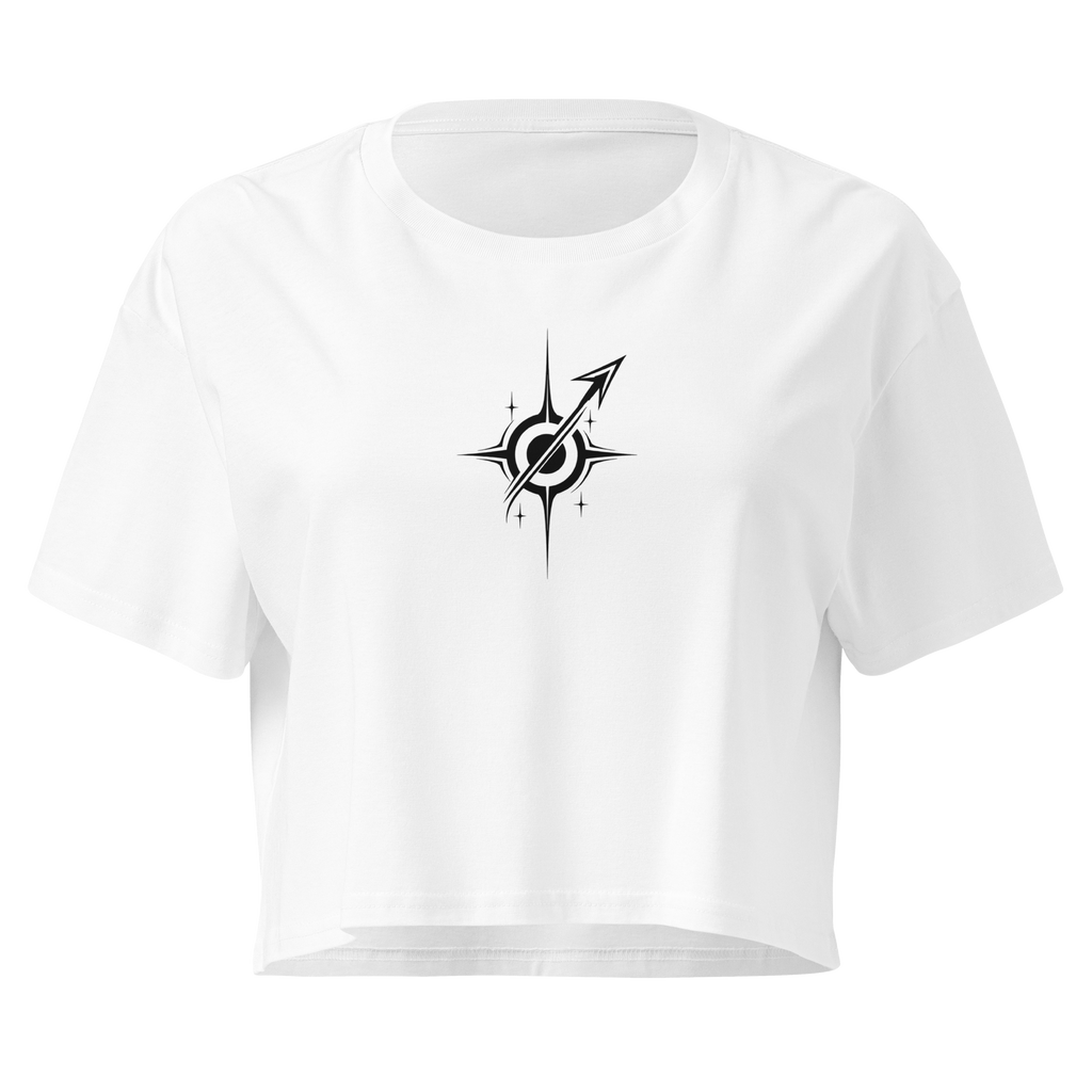 Shooting Star Sigil Crop Top - White