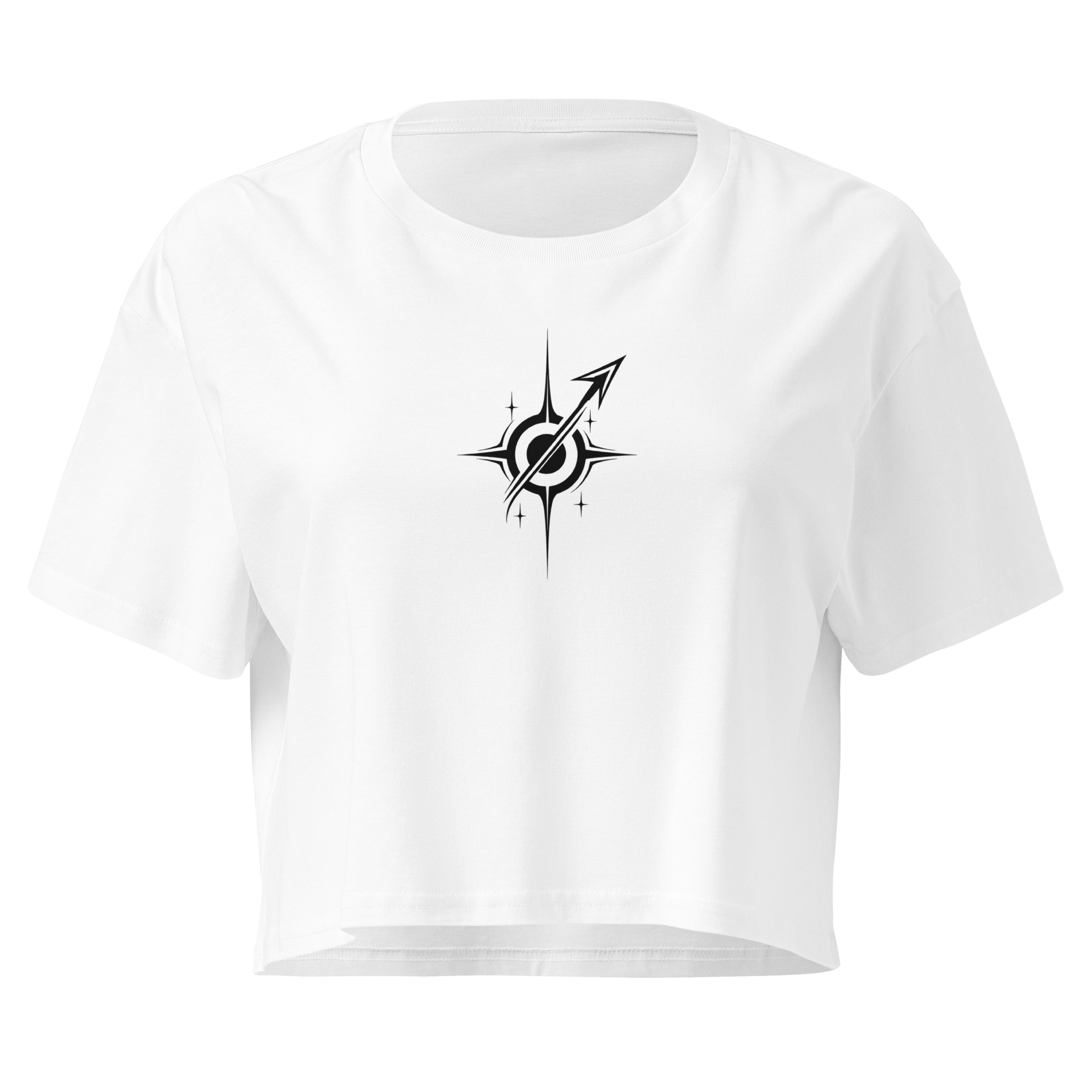 Shooting Star Sigil Crop Top - White