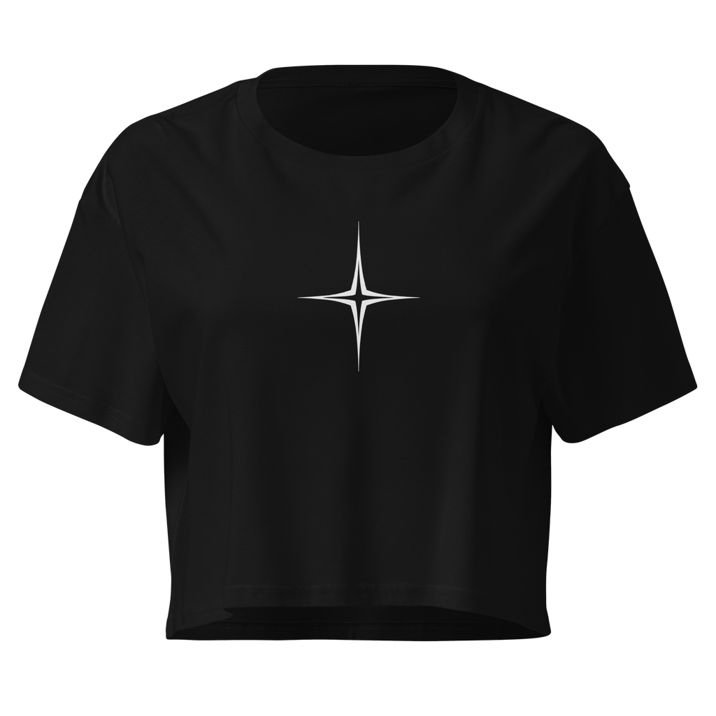 Star Sigil Crop Top - Black