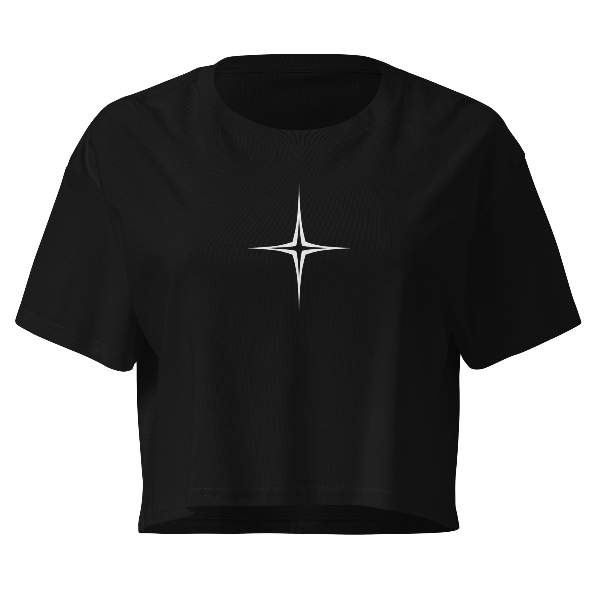 Star Sigil Crop Top - Black