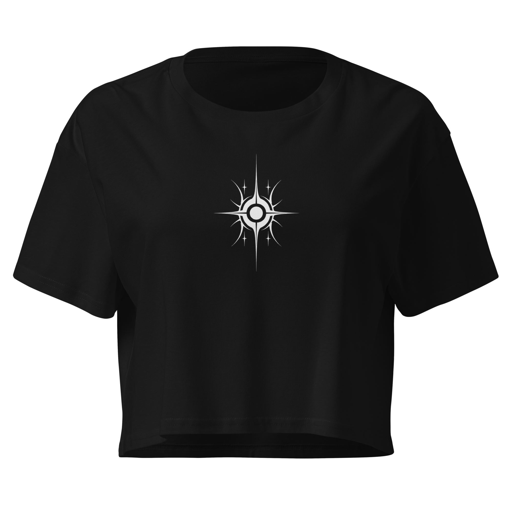 Sun Sigil Crop Top - Black