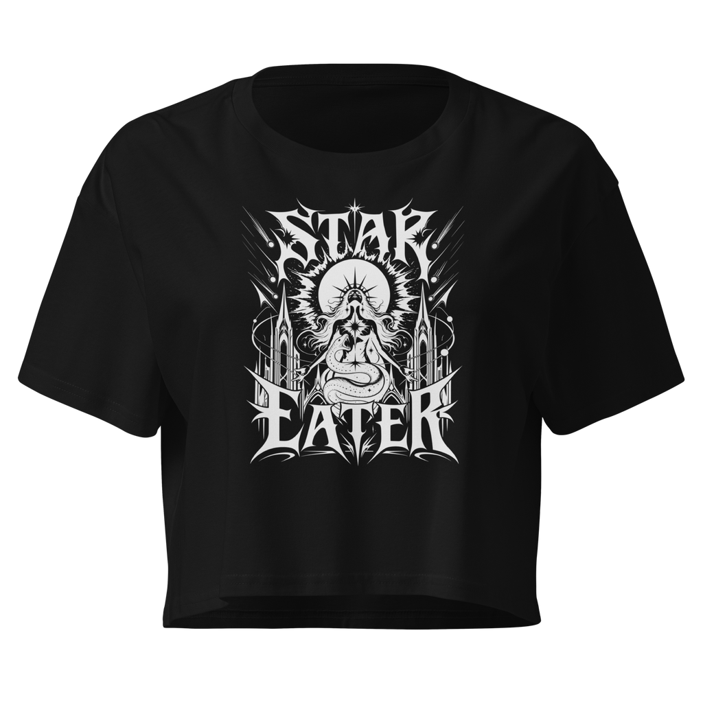 Star Eater Crop Top - Design III Black